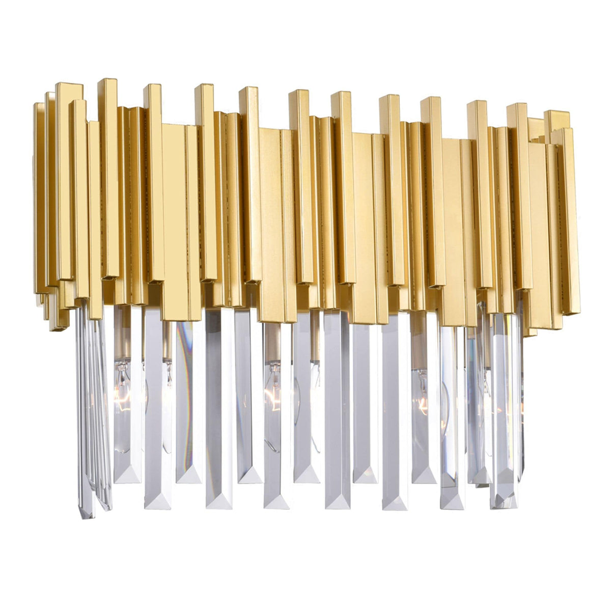 CWI Lighting Deco 3-Light Medallion Gold Vanity Light
