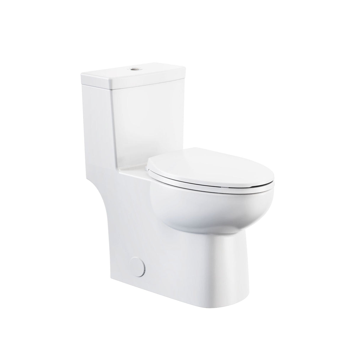 Danze 1-Piece Elongated Toilet Bowl with Soft Close, White, 3.8/4.8-L
