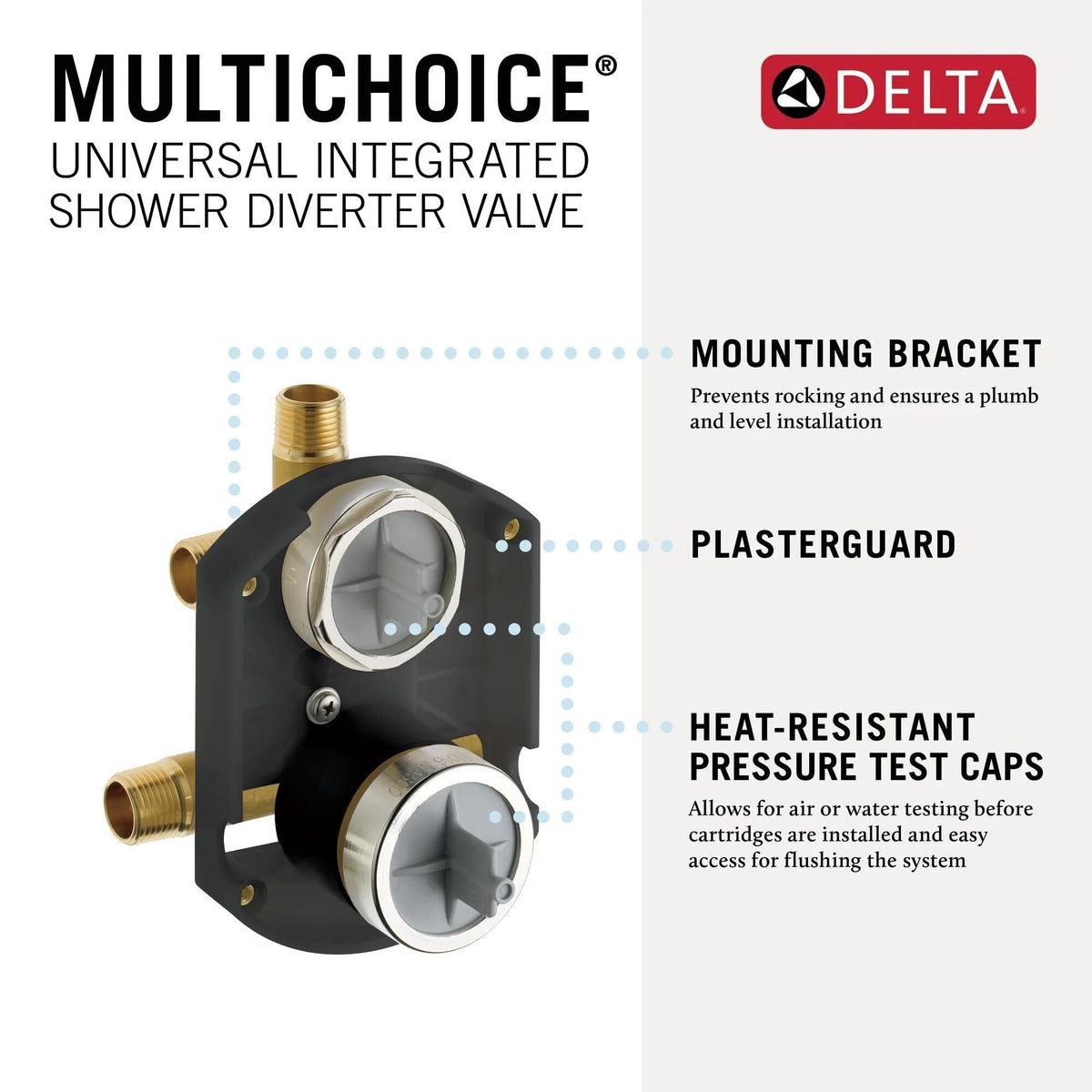Delta MultiChoice Universal Integrated Shower Diverter
