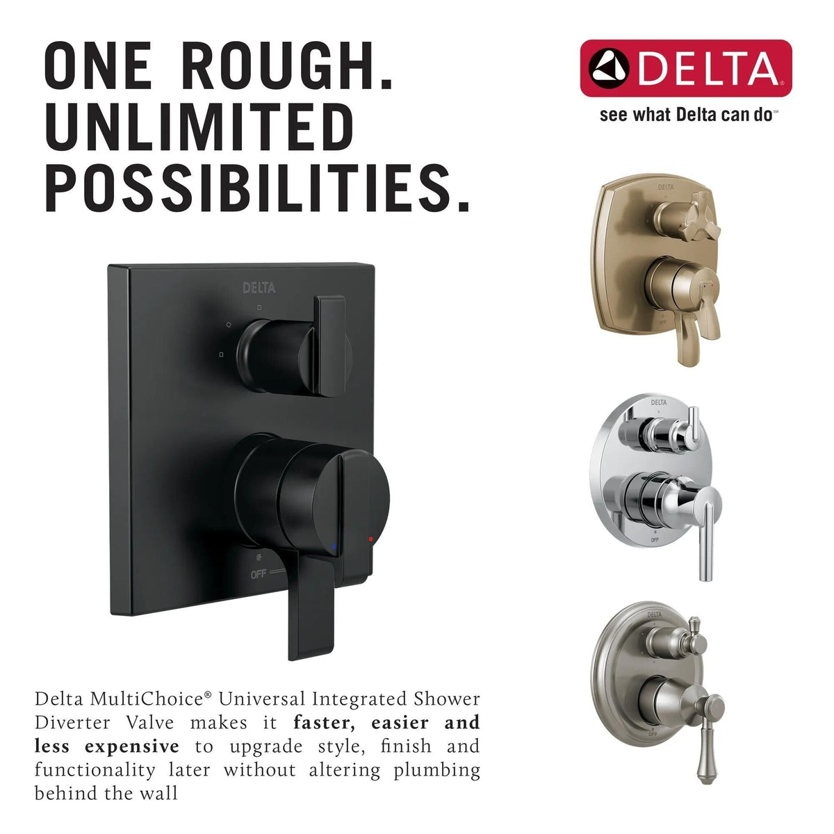 Delta MultiChoice Universal Integrated Shower Diverter
