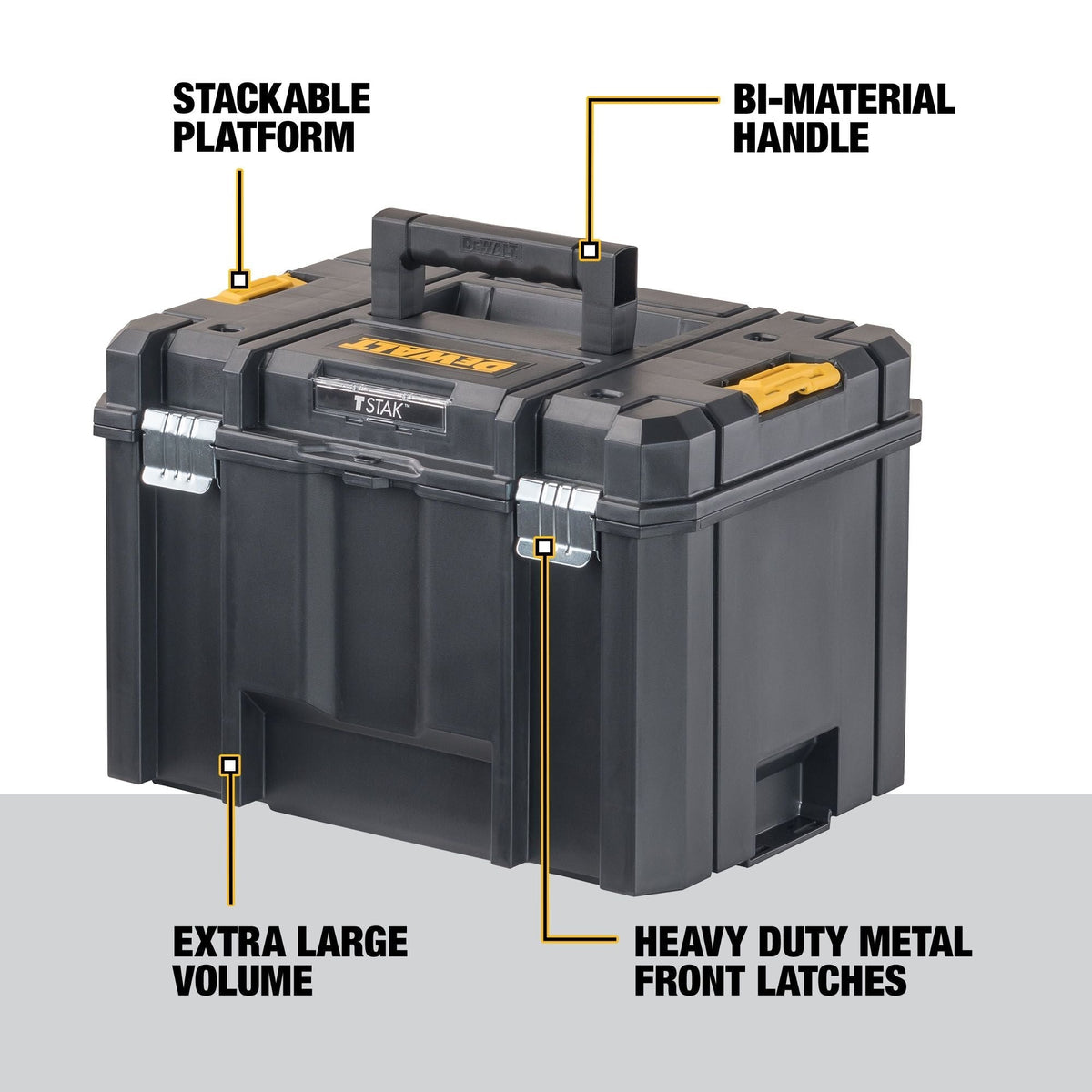 DEWALT TSTAK Deep Box with Flap Top and Removable Tray