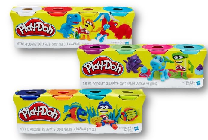 Hasbro Play-Doh Modeling Compound Creative Toy for Toddlers, Assorted 4 pk, Ages 2+