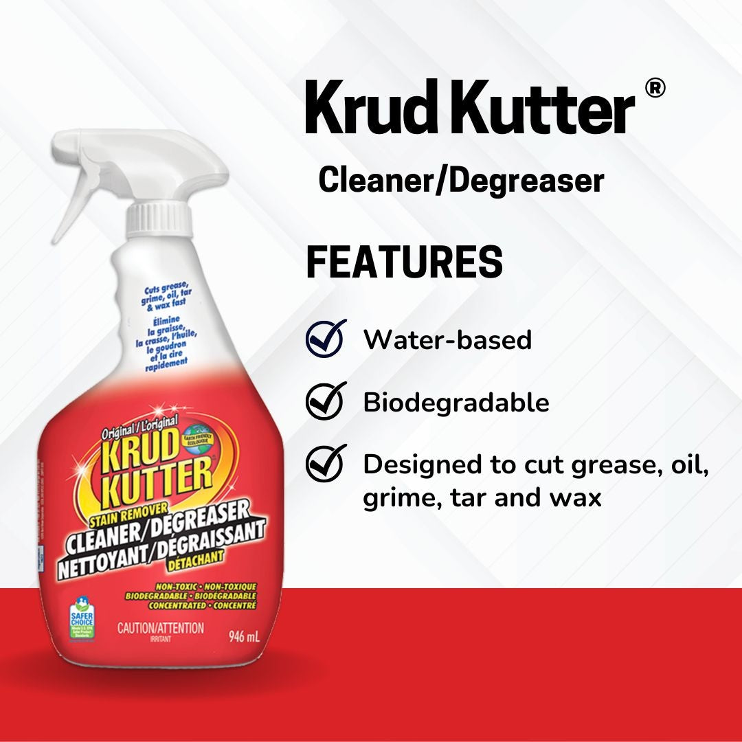 Krud Kutter Multi-Purpose Stain Remover, Cleaner & Degreaser Spray, Non-Toxic, 946-mL