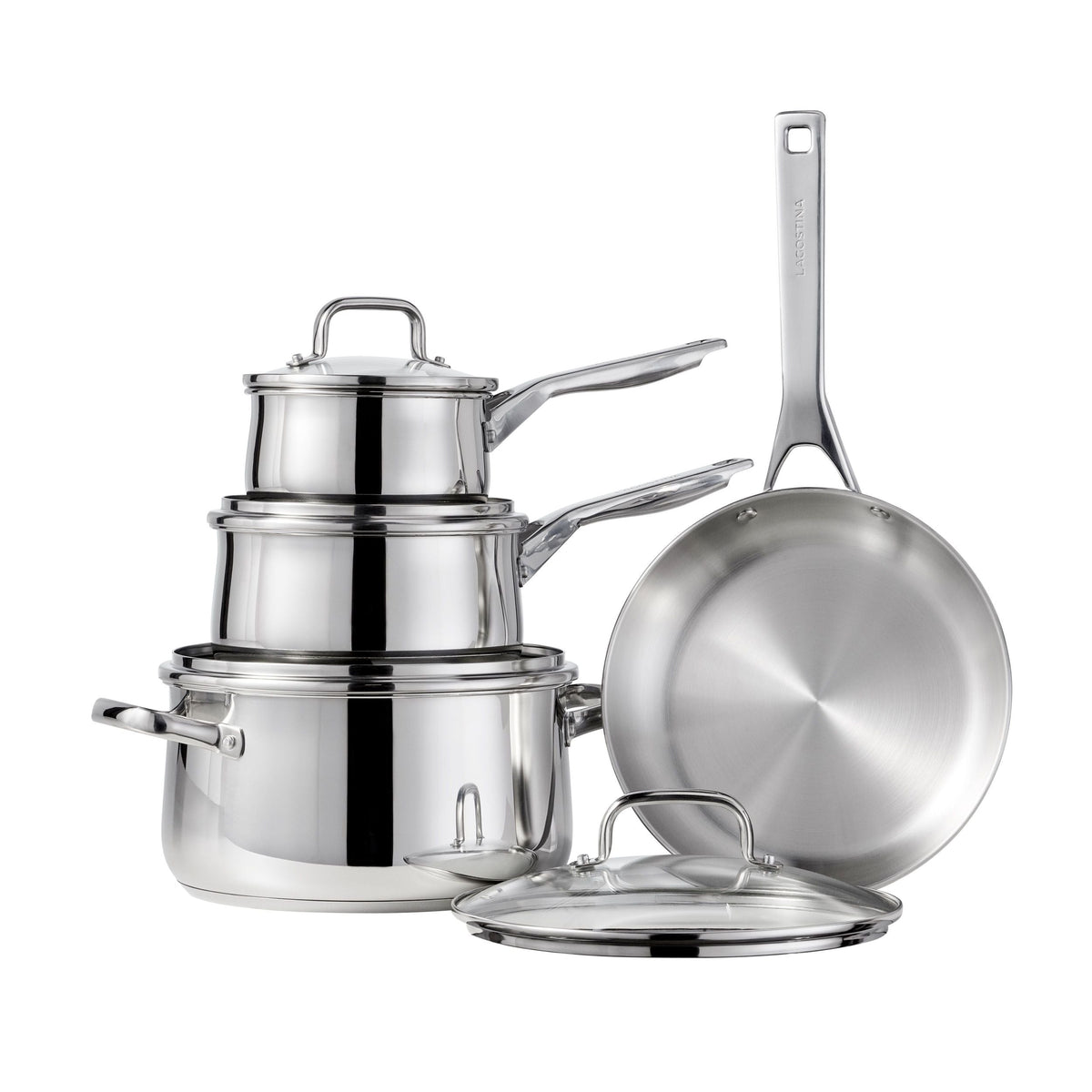 Lagostina Classico Stainless Steel Cookware Set, 8-pc