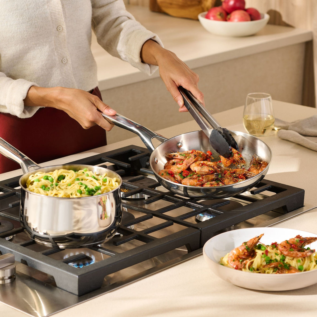 Lagostina Classico Stainless Steel Cookware Set, 8-pc