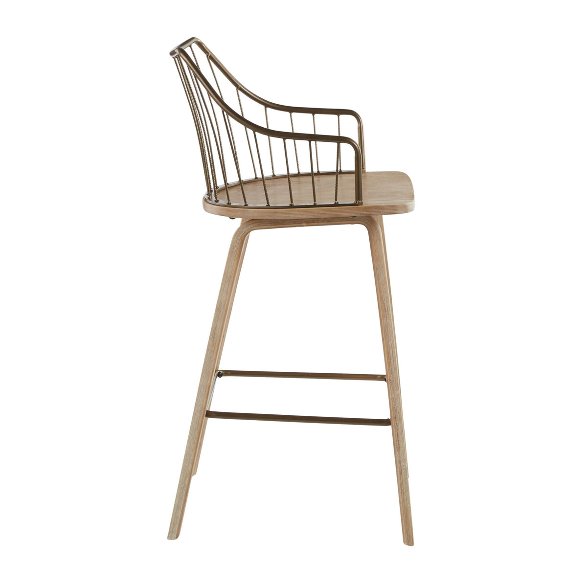 Lumisource Winston Fixed-Height Counter Stool, Wood, 26-in