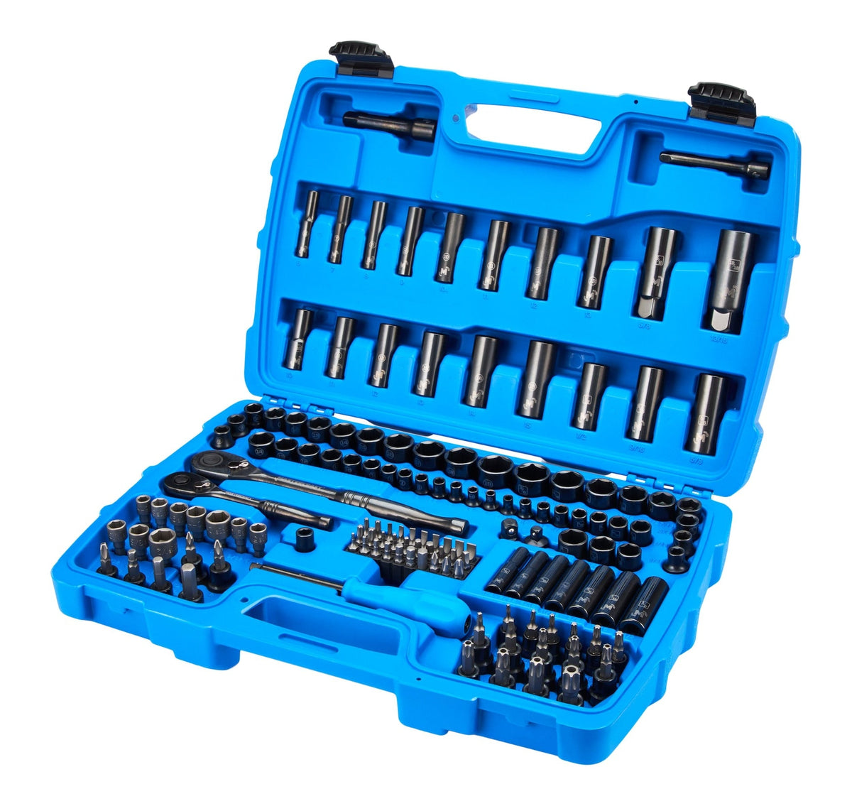 Mastercraft 140 Piece 1/4" and 3/8" Drive Black Socket Set