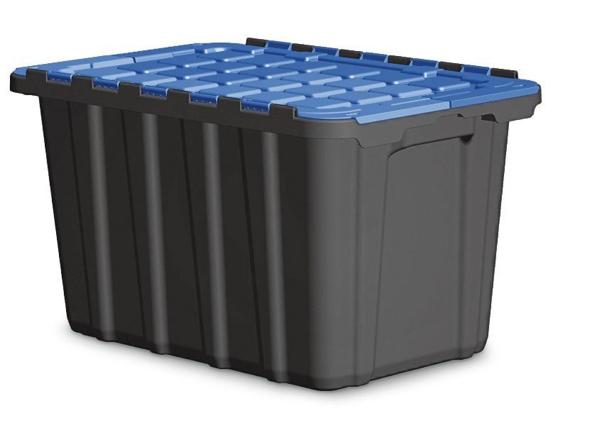 Mastercraft Heavy-Duty Polypropylene Flip Top Tote, 45-L