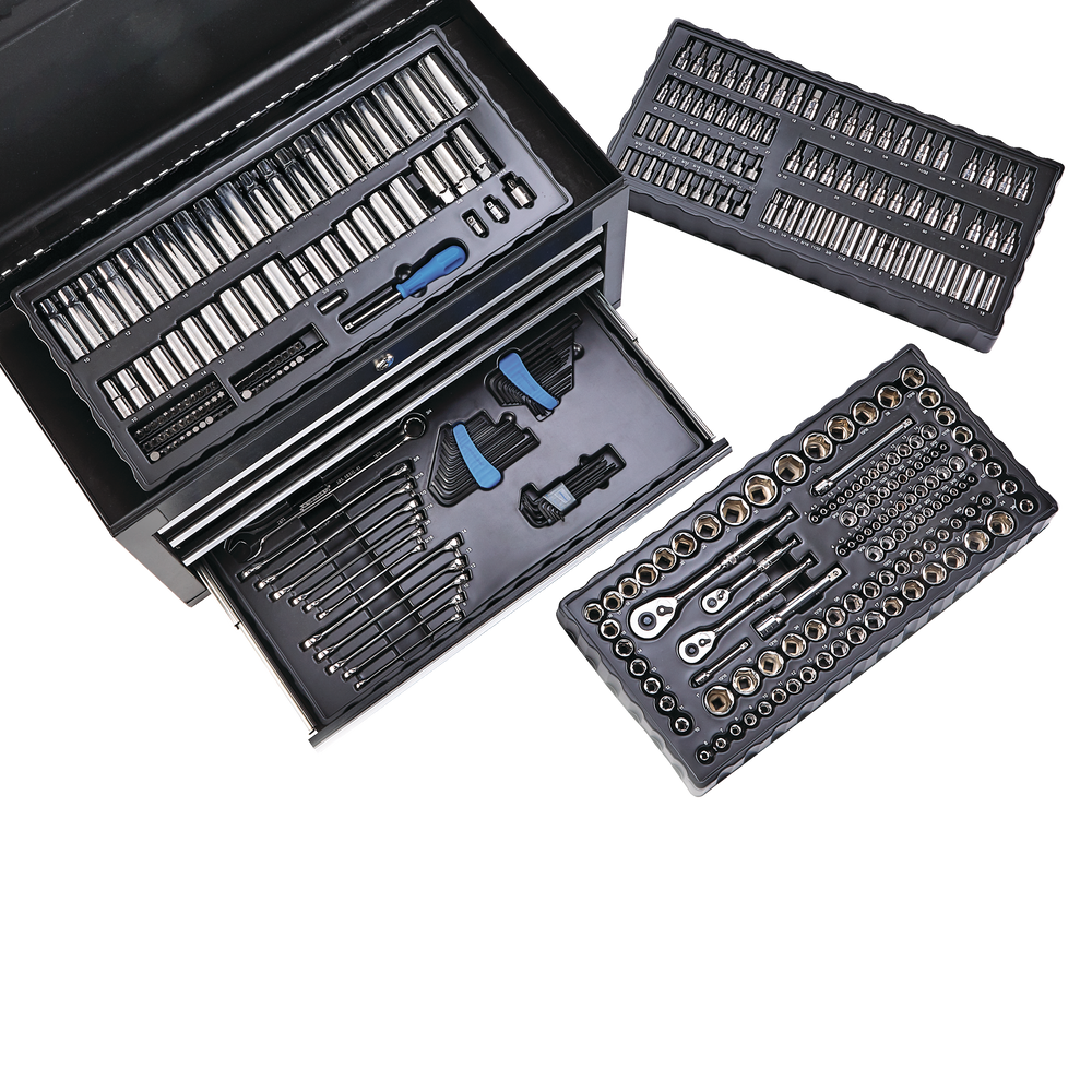 Mastercraft Socket Set, 350-pc, SAE / Metric, CRV, Nickel-Chrome Plating