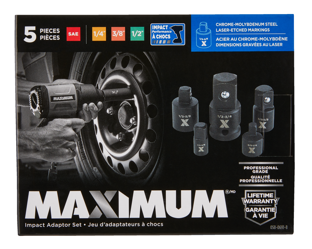 MAXIMUM Impact Adapter Set with Case, 5-pc