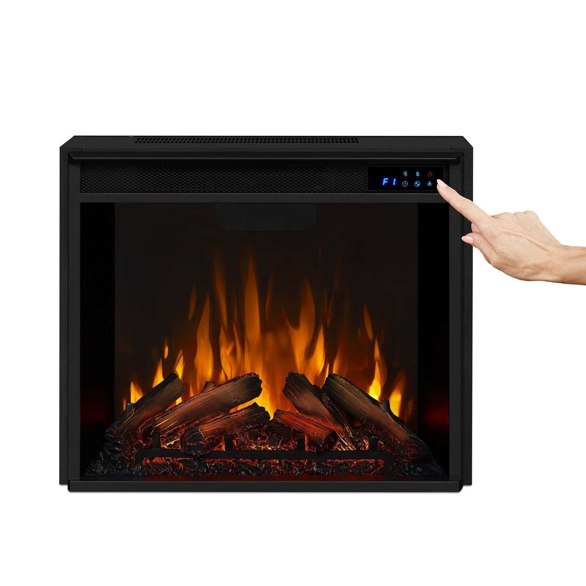 Real Flame Fresno Electric Media Indoor Electric Fireplace TV Stand, 72-in, 1500W, White
