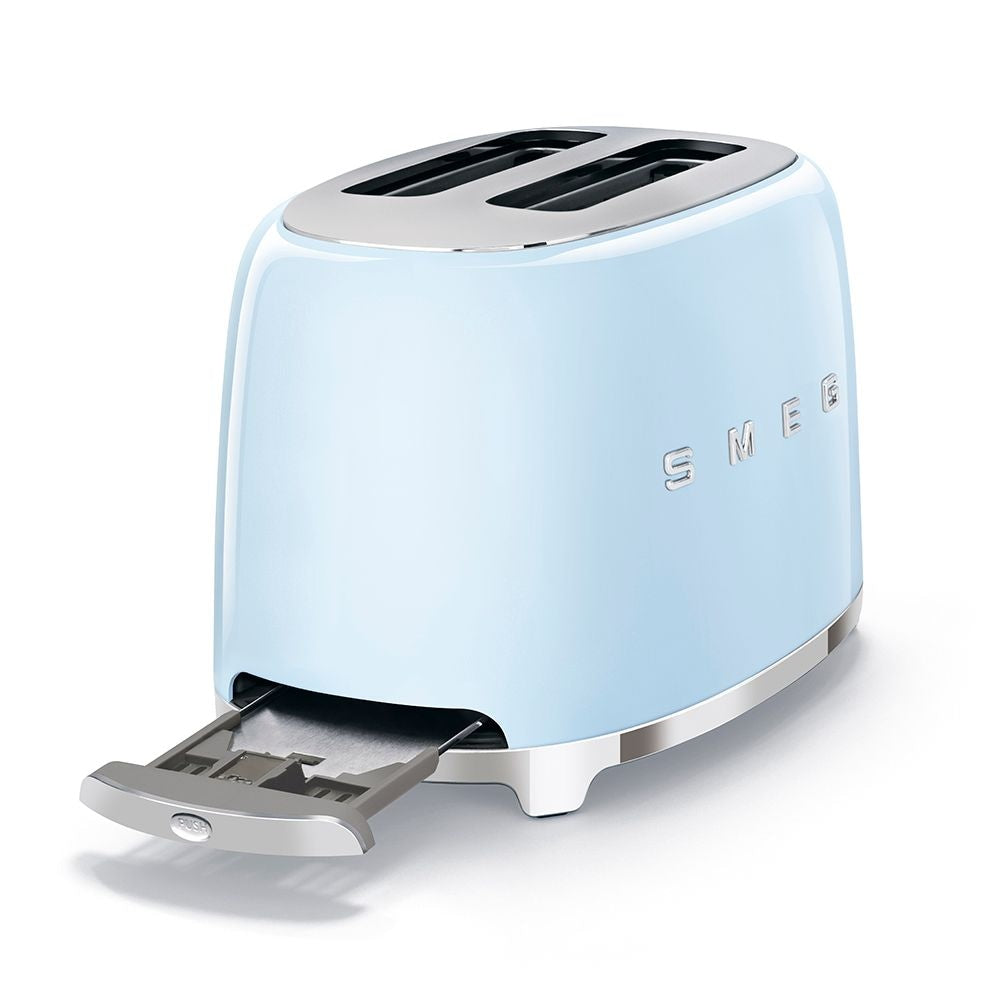 Smeg Retro Style Electric Toaster with Multi-Function Control, Light Blue, 2-Slices