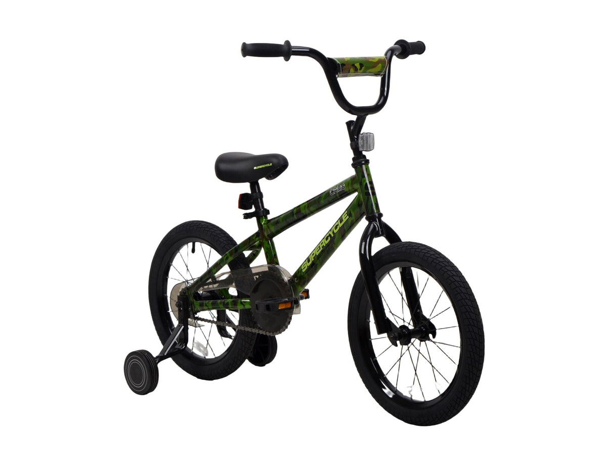 Supercycle Youth Bike with Hi-Ten Steel Frame, 16-in, Camo