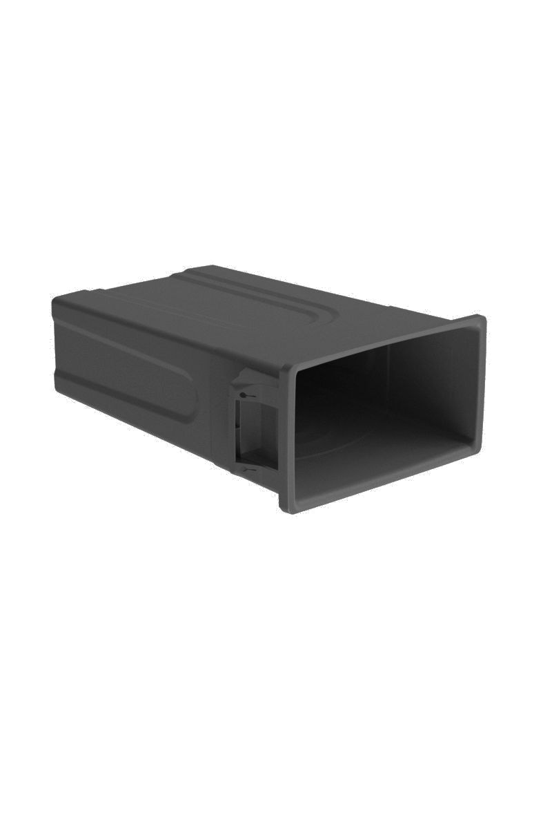 United Solutions Plastic Tall Slim Rectangular Garbage Can, Black, 87-L