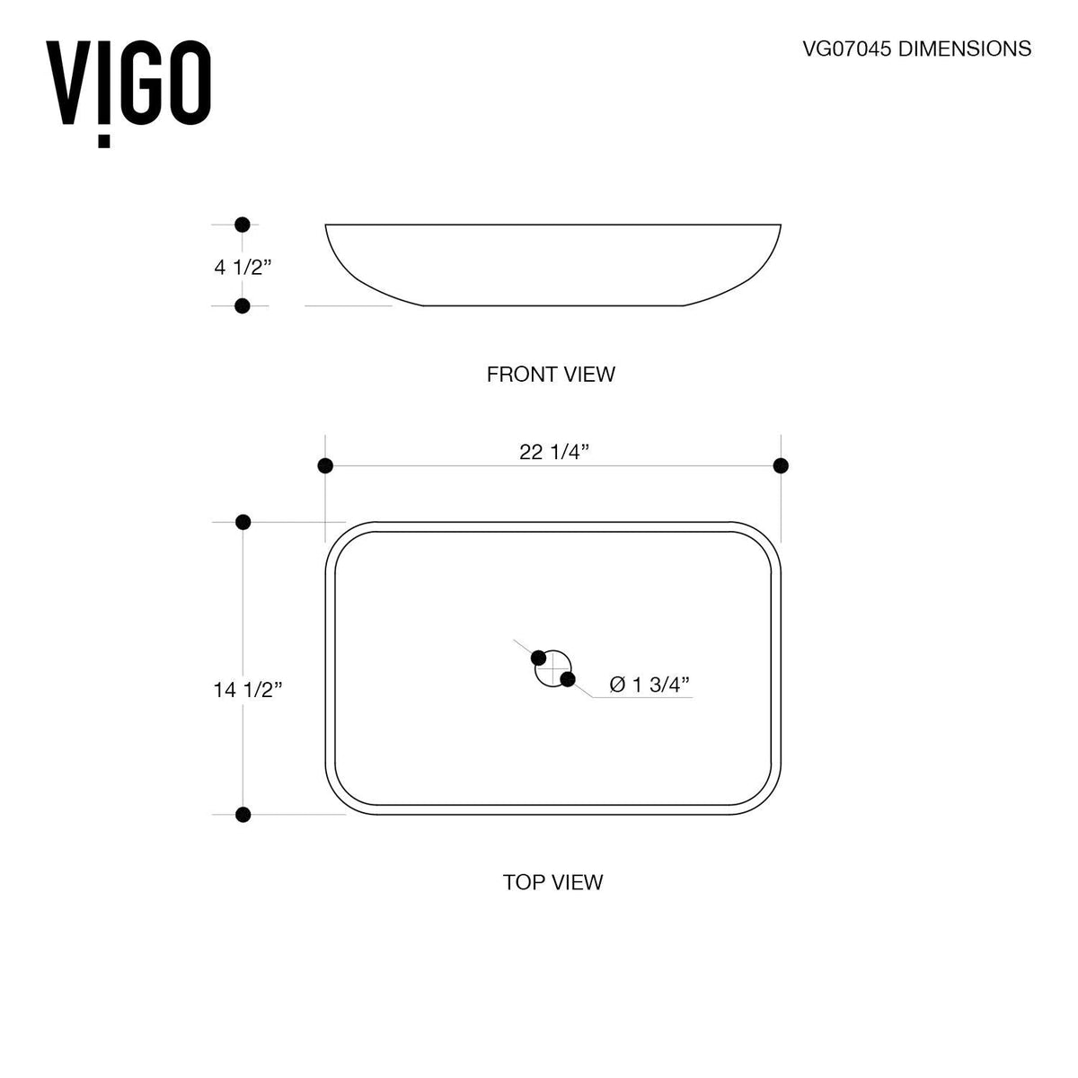 VIGO Glass Rectangular Vessel Bathroom Sink/Basin with Rounded Edges & Deep Bowl, Gold