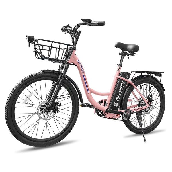 24 Inch Cruiser Electric Bike, E-Bike for Adults, Ebike with 36V 10.4AH Removable Battery, Step Through Ebike for Women Men,City Electric... M8
