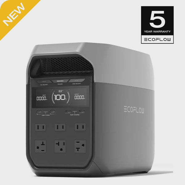 EF EcoFlow DELTA 3 Portable Power Station, Full Charge in 43 Min, 1024Wh LiFePO4 Battery, 1800W AC/100W USB-C Output, Solar Generator(Solar Panel... U6