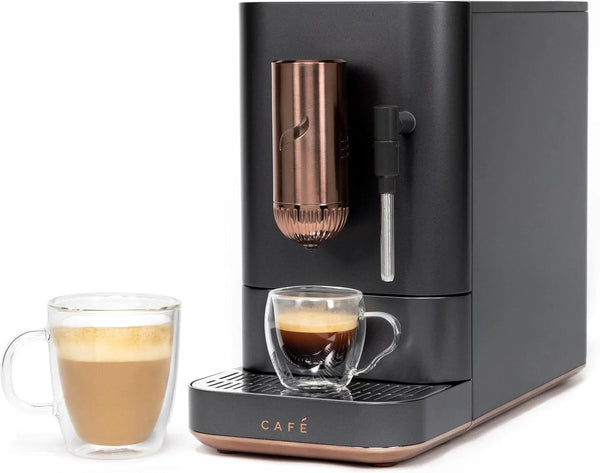 Automatic coffee grinder coffee machine, built-in milk frother, adjustable coffee bean grinder, one-button brewing function T7