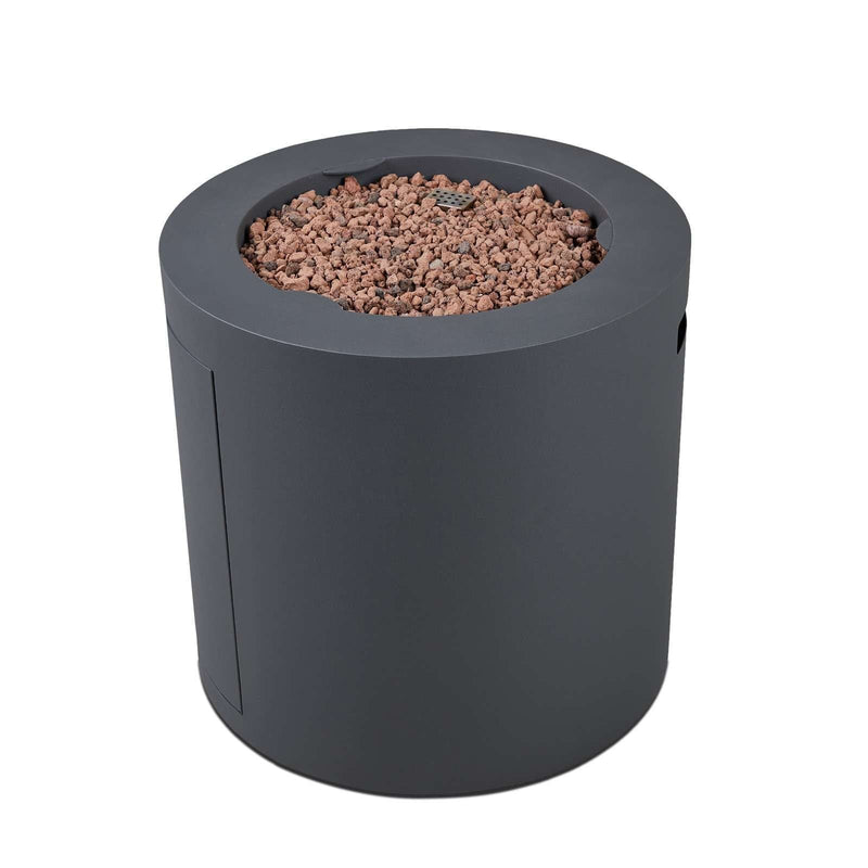 Aegean Steel Propane Fire Pit Hidden Tank in Slate, 24-in K1