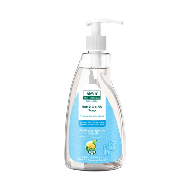 Aleva Naturals Bottle and Dish Soap, Fragrance Free, 500-mL G1