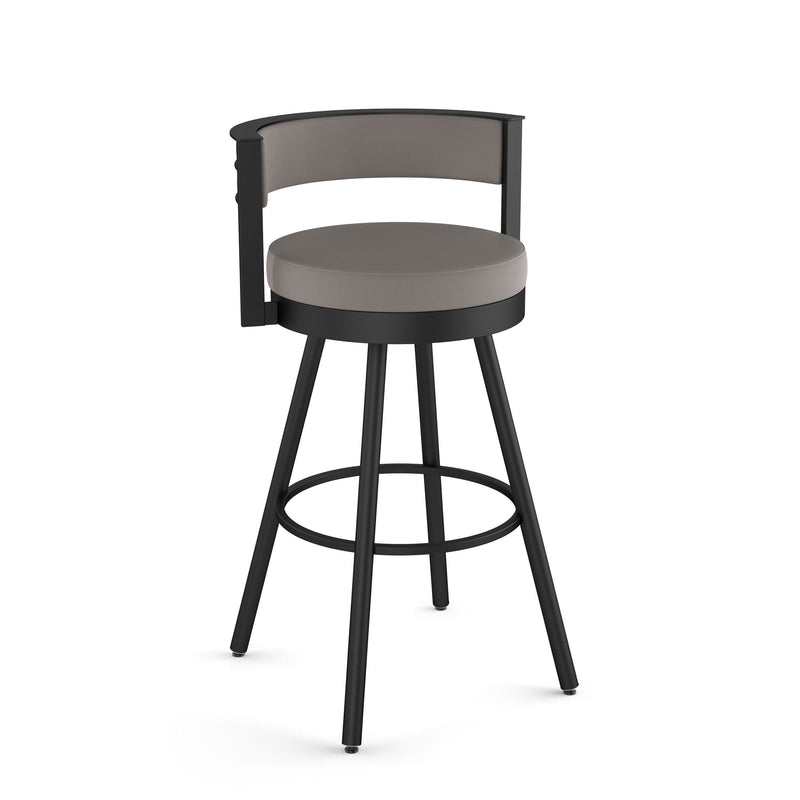 Amisco Eller Swivel Counter Stool with Padded Backrest, Multiple Colours, 26-in V3