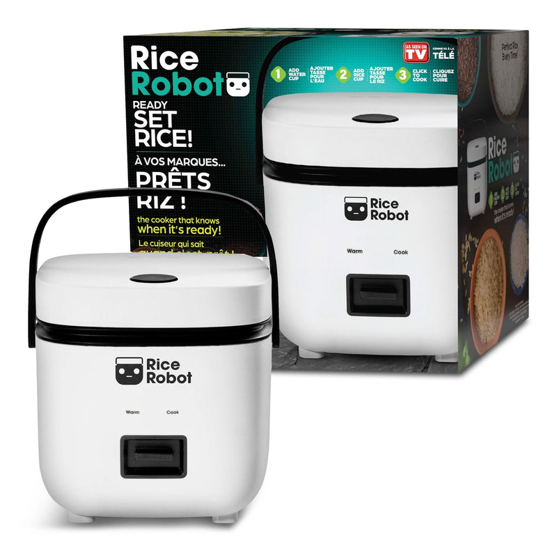 As Seen On TV Ceramic Nonstick Rice Cooker, White, 1-qt S4