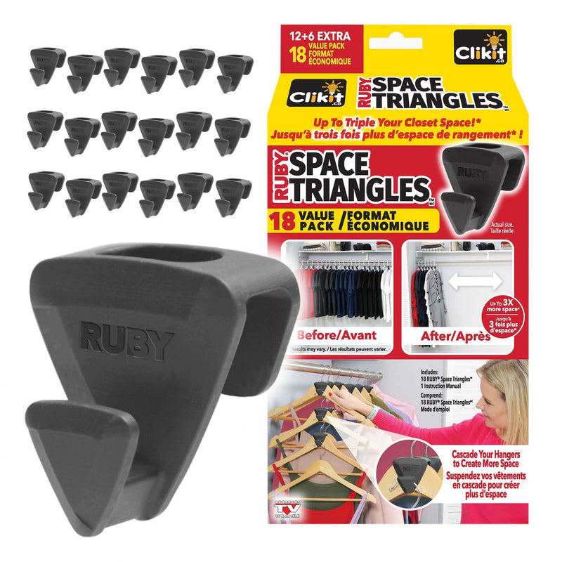 As Seen On TV Ruby Space Saver Triangles, Black, 18-pk X9