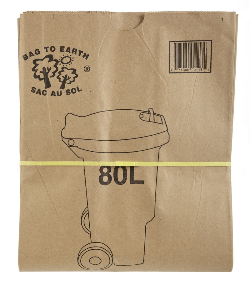 Bag to Earth 2-Ply Compostable and Biodegradable Paper Bin Liner, 10-pk, 80-L Q9