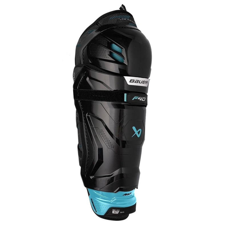 Bauer Supreme F40 Hockey Shin Guards, Junior, Black, Assorted Sizes W7