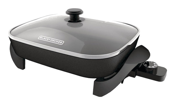 Black & Decker Family-Sized Non-Stick Electric Skillet, Black, 12x15-in B3