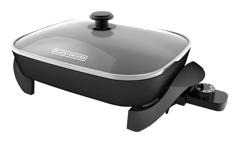 Black & Decker Family-Sized Non-Stick Electric Skillet, Black, 12x15-in B3