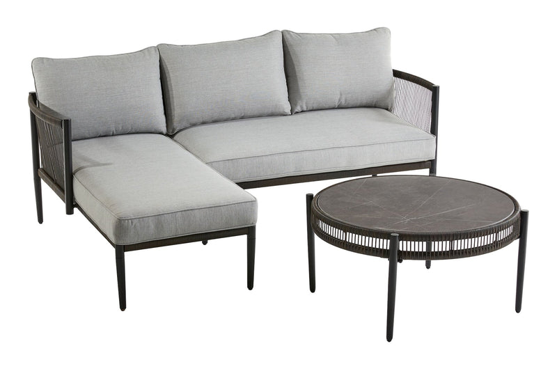 CANVAS Brooks Outdoor Patio Sectional Set, 3-pc, Water/Stain/Fade-Resistant Cushions A7