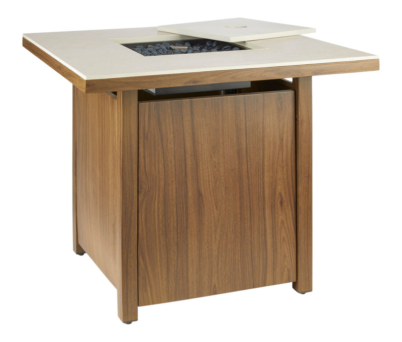 CANVAS Clarke LP Gas Outdoor Fire Table, 40,000 BTUs, 30-in, Brown H4