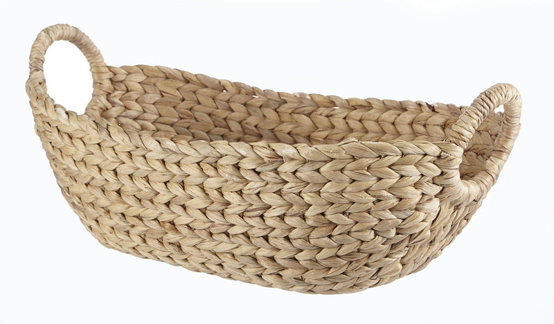 CANVAS Della Oval Woven Natural Material Storage Basket, 19.6 x 11.4 x 8-in E9
