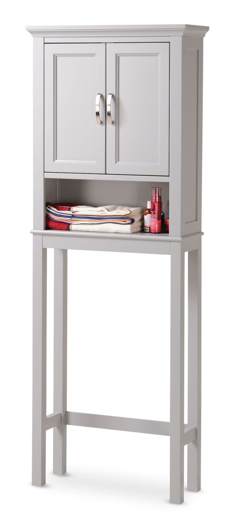 CANVAS Elena 2-Door Over-The-Toilet Spacesaver Bathroom Storage Cabinet, Grey X9