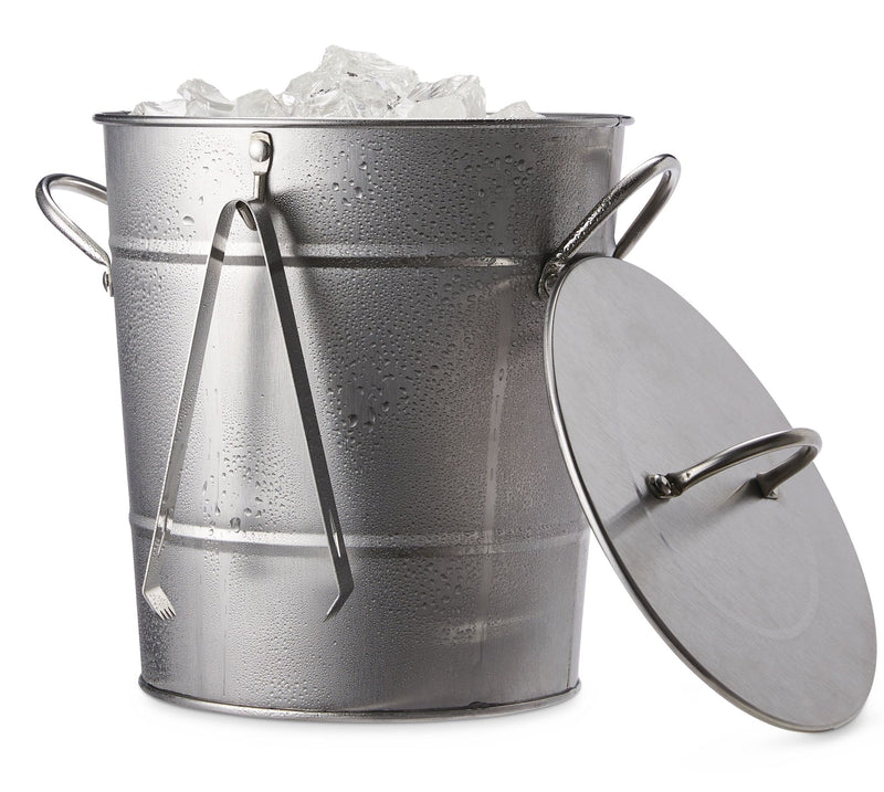 CANVAS Ice Bucket and Scoop, Stainless Steel with Insulated Liner, Silver, 9.06-in F4