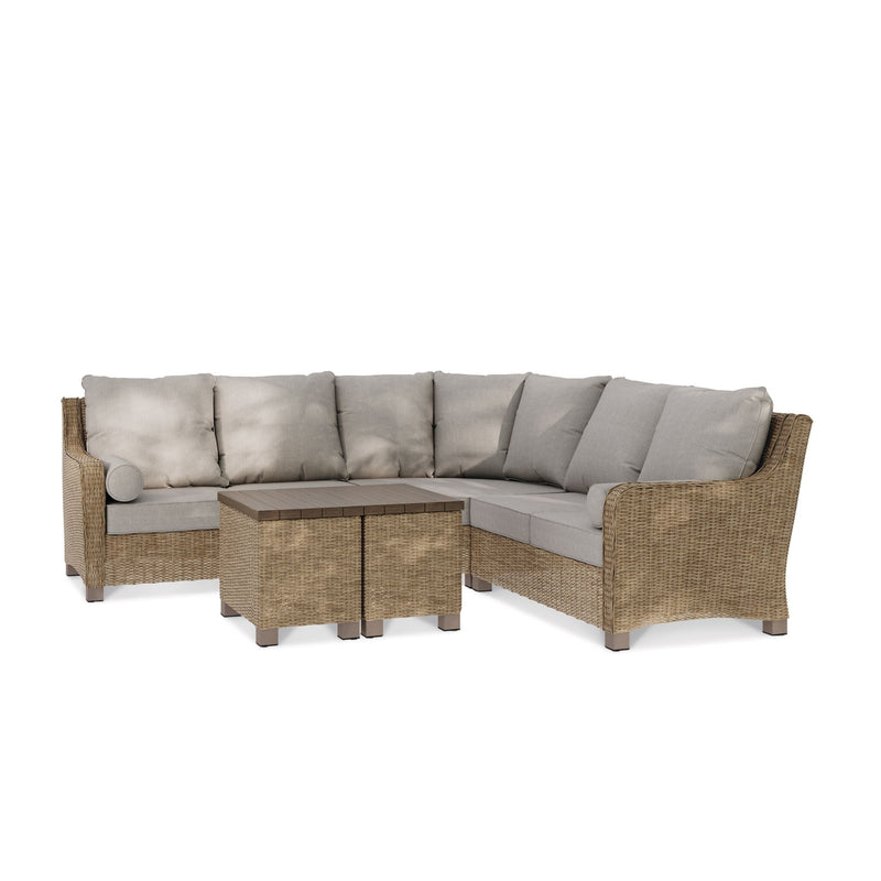 CANVAS Moraine All-Weather Wicker Outdoor/Patio Sectional Set, UV-Resistant Cushions, 5-pc M1