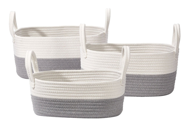 CANVAS Nesting Rope Baskets Set, 3-pk E1