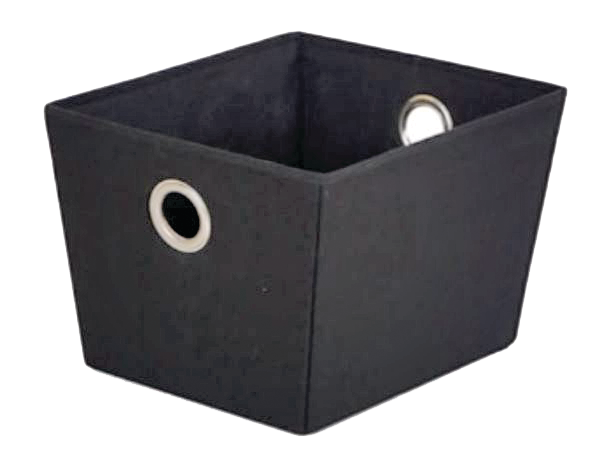 CANVAS Piper Basket, Black, 13.5 x 11.4 x 8.8-in E4