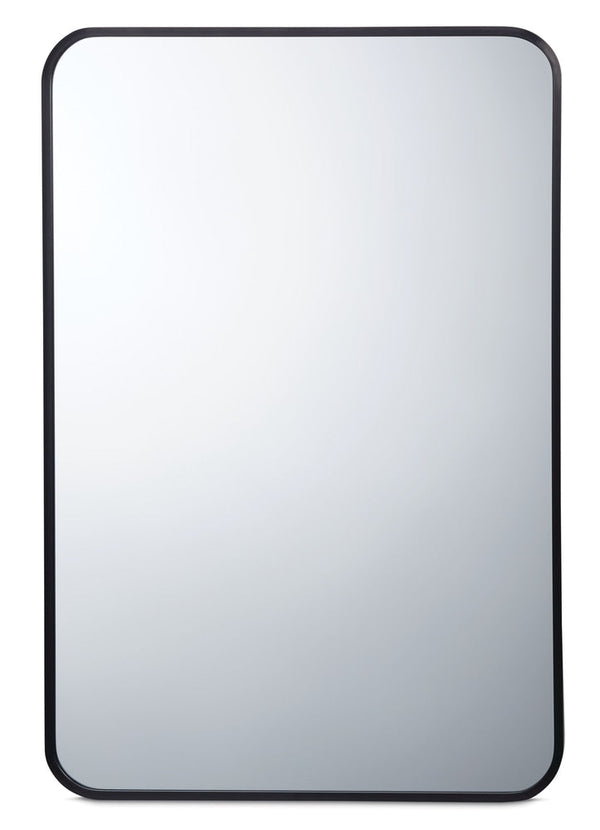 CANVAS Truro Metal Rectangular Wall Mirror, Black, 20 x 30-in V9