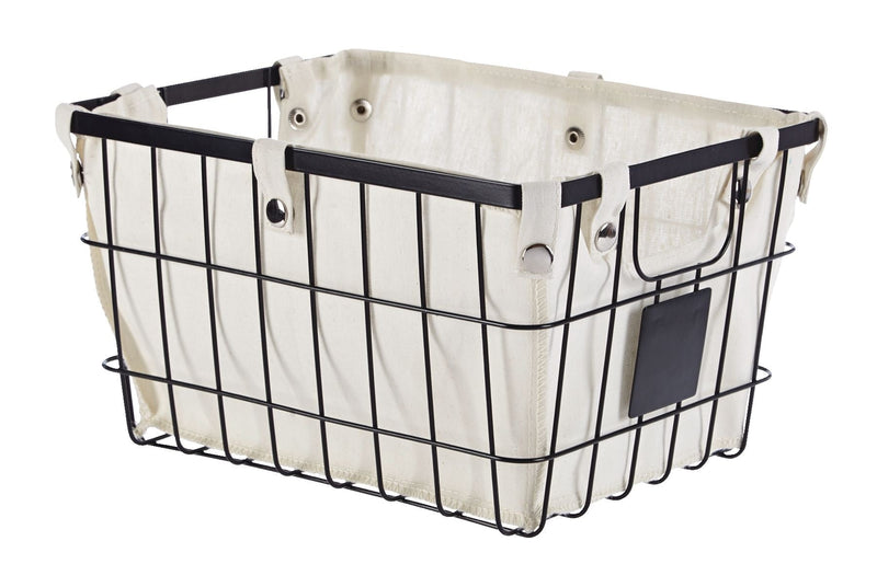 CANVAS Wren Rectangular Wire & Fabric Basket, Assorted Sizes R1