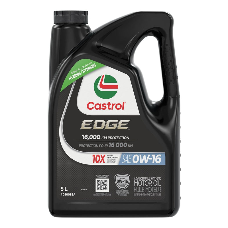 Castrol EDGE 0W16 Advanced Synthetic Motor Oil, 5-L S8