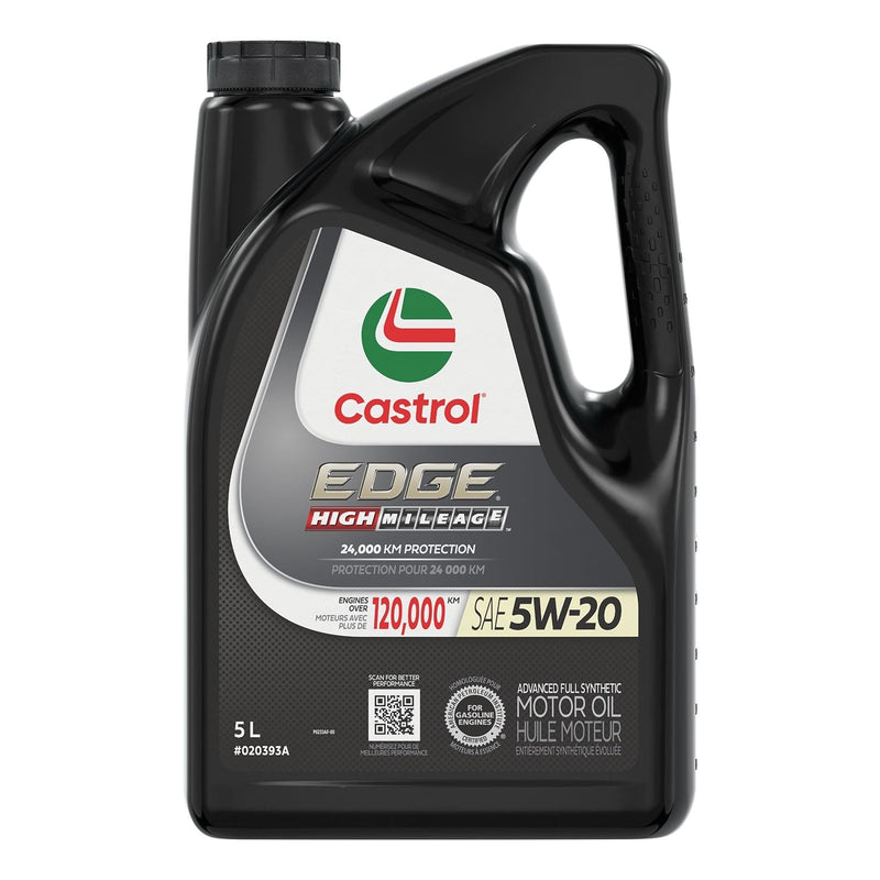 Castrol EDGE High Mileage 5W20 Synthetic Engine/Motor Oil, 5-L H4