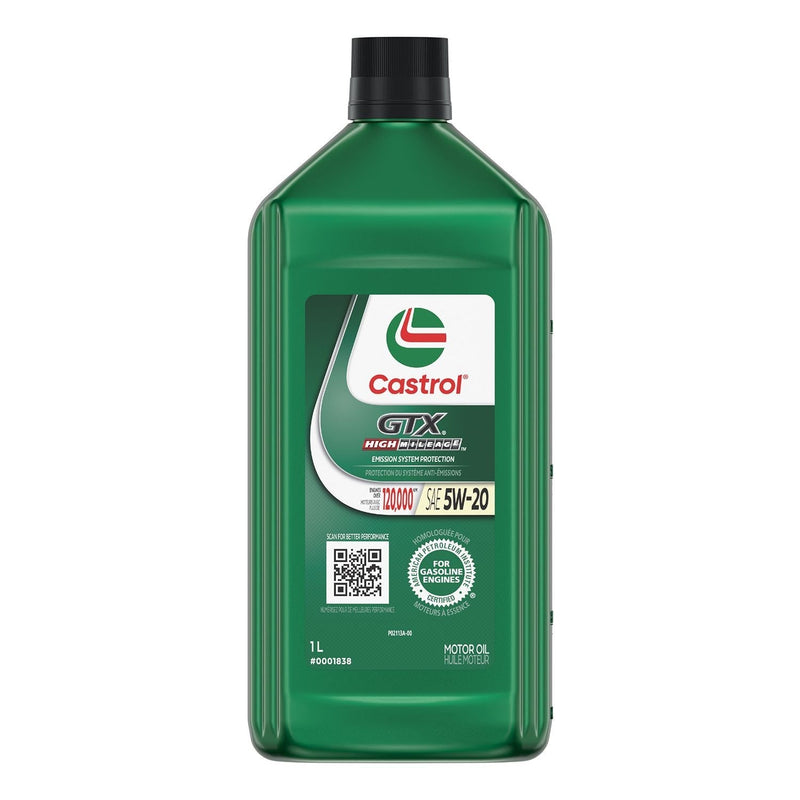Castrol GTX High Mileage 5W20 Conventional Engine/Motor Oil, 1-L S5