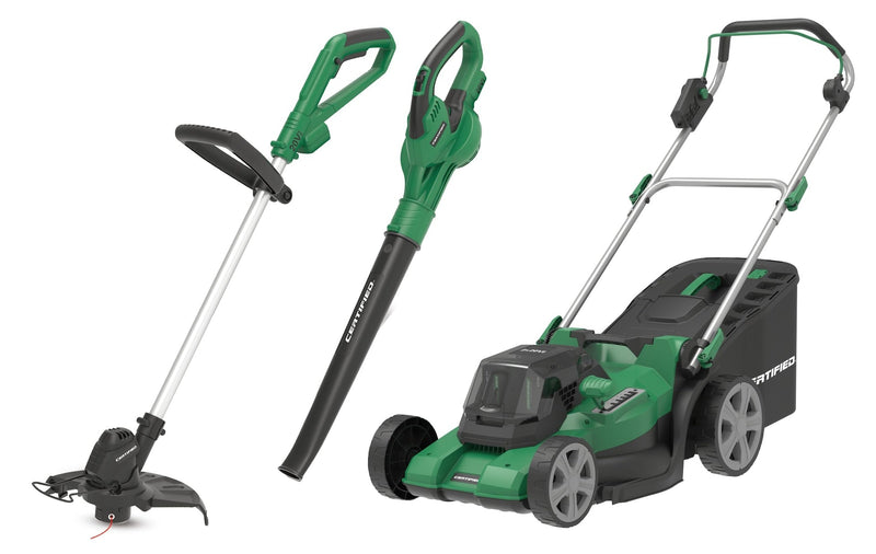 Certified Mower & Grass Trimmer Blower Combo, 17-in V9