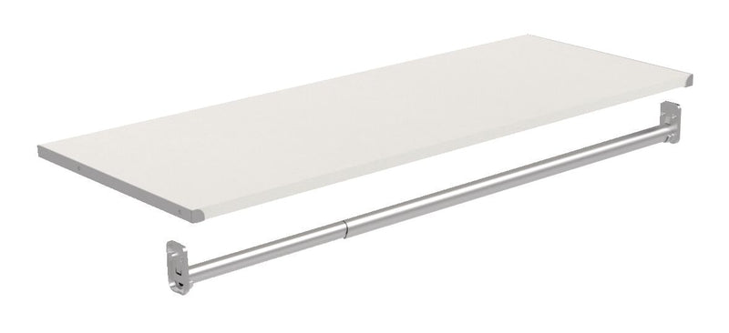 ClosetMaid Modular Shelf & Hang Rod Kit, White N0