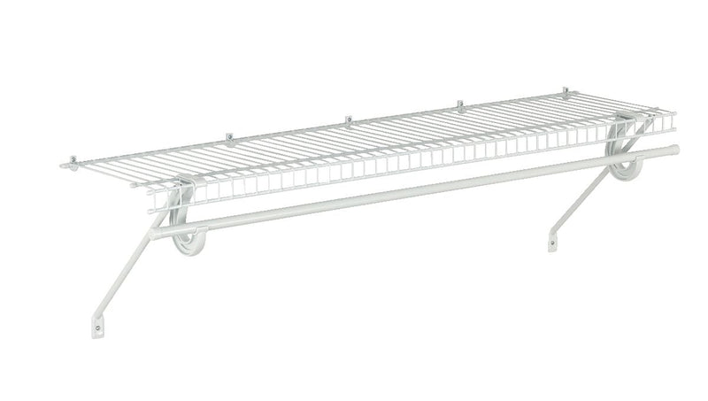 ClosetMaid Superslide Wall Shelf Kit with Installation Hardware, 4-ft x 12-in E4