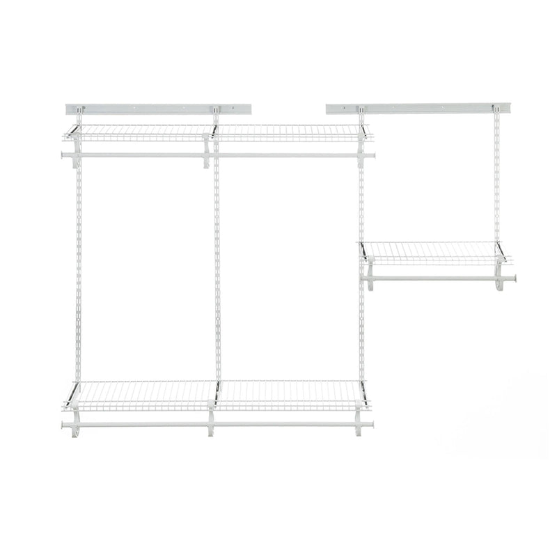 ClosetMaid Wire Shelf Track Closet Organizer Kit, White, 4 x 6-ft Y8