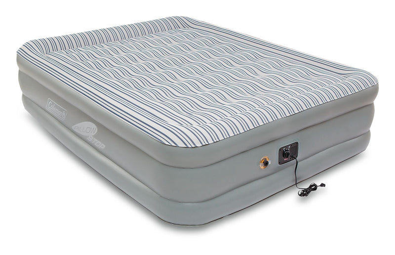Coleman Queen SupportRest Elite Double-High Inflatable Air Mattress/Airbed with Built-In 120V Pump, Woods Outdoor Collapsible Folding Utility... T9