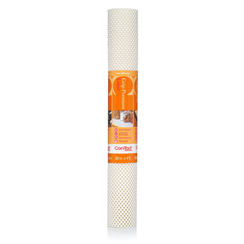 Con-Tact Grip Premium Non-Adhesive Cushioned Shelf/Drawer Liner, White, 20-in x 4-ft G6